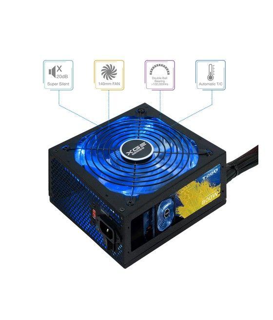 TooQ TQXGEII-800SAP unidad de fuente de alimentación 800 W 20+4 pin ATX ATX Negro - Imagen 9