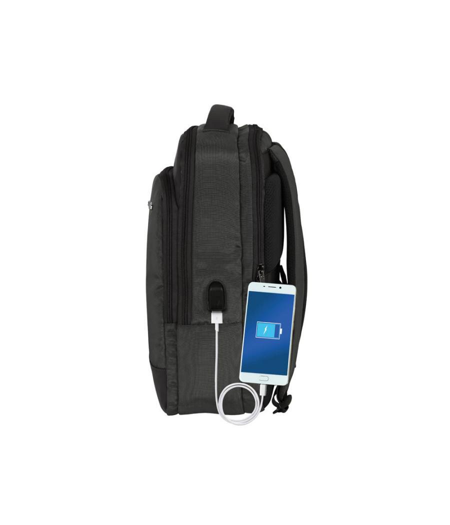 Cartera escolar safta business (black-blue-grey) mochila ordenador 15,6\" 290x150x440 mm