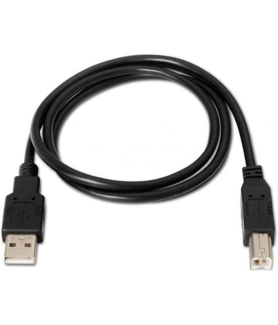 Cable usb 2.0 impresora aisens a101-0005/ usb tipo-b macho - usb macho/ hasta 2.5w/ 60mbps/ 1m/ negro