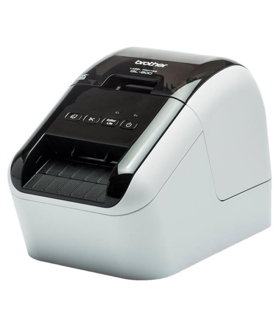 Impresora de etiquetas brother ql-800/ térmica/ ancho etiqueta 62mm/ usb/ blanca y negra
