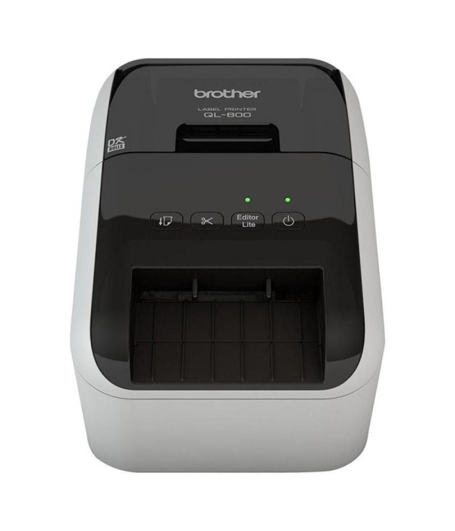 Impresora de etiquetas brother ql-800/ térmica/ ancho etiqueta 62mm/ usb/ blanca y negra