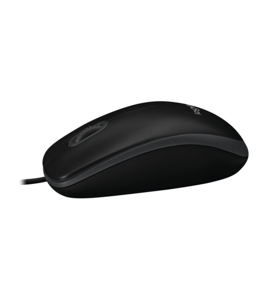 Logitech b100 - ratón - óptico - 3 botones - cableado - usb - negro