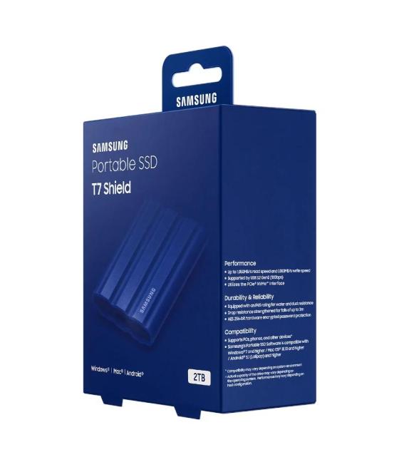 Samsung t7 shield ssd externo 2tb nvme usb3.2 azul