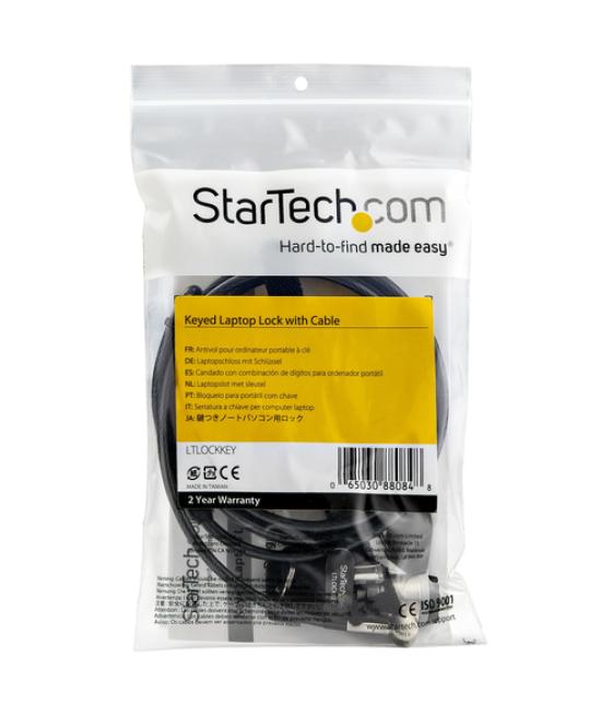 StarTech.com Candado con Cable para Portátil - con Traba de Ranura (Tipo K) - con Llave