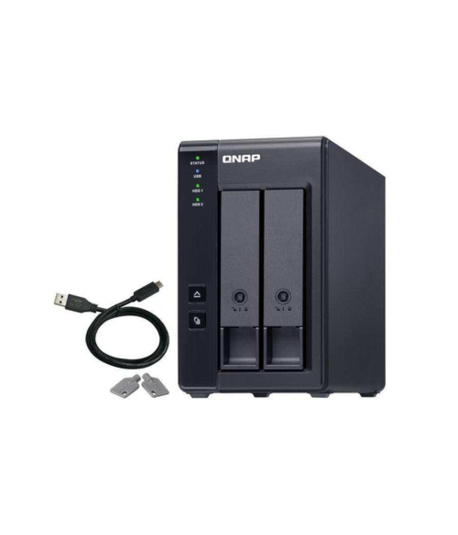 QNAP TR-002 caja para disco duro externo Carcasa de disco duro/SSD Negro 2.5/3.5"