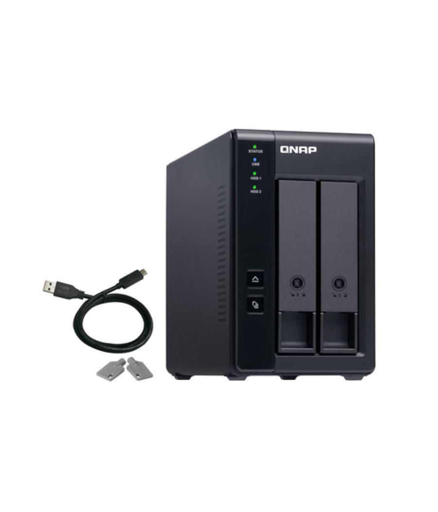 QNAP TR-002 caja para disco duro externo Carcasa de disco duro/SSD Negro 2.5/3.5"