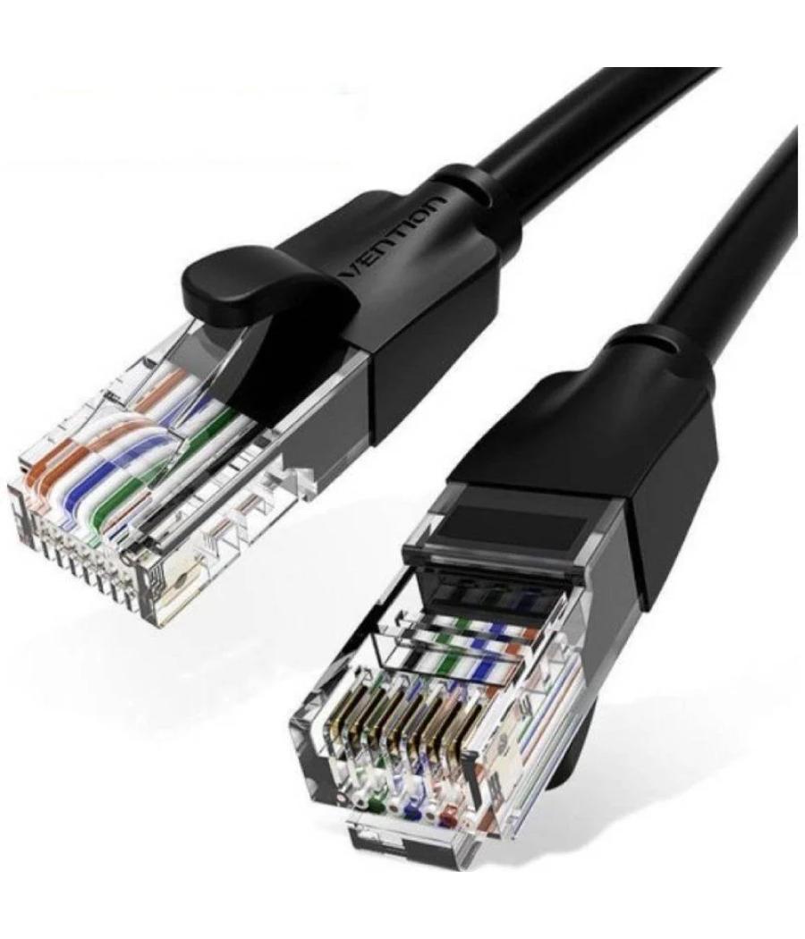 Cable de red latiguillo rj45 utp cat6 awg26 5 m negro vention