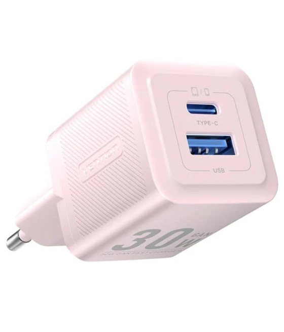 Cargador gan de pared vention feqp0-eu/ 1xusb tipo-c/ 1xusb/ 30w