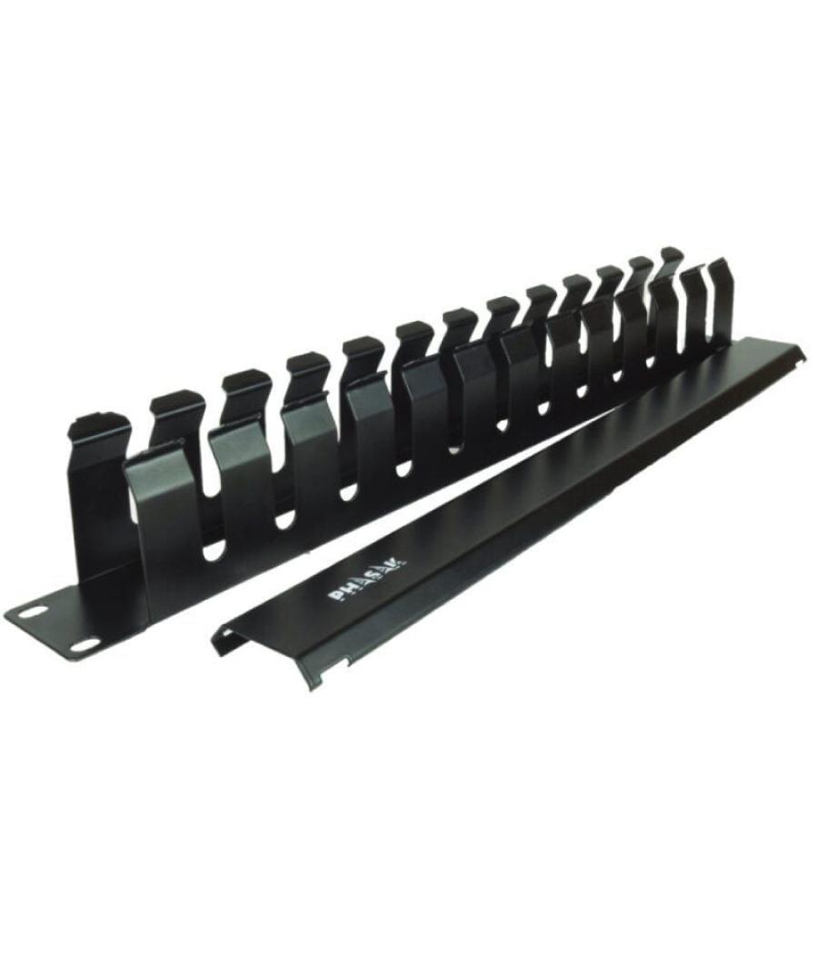 Panel guía cables con tapa para rack 19' phasak pa 5095/ altura 1u