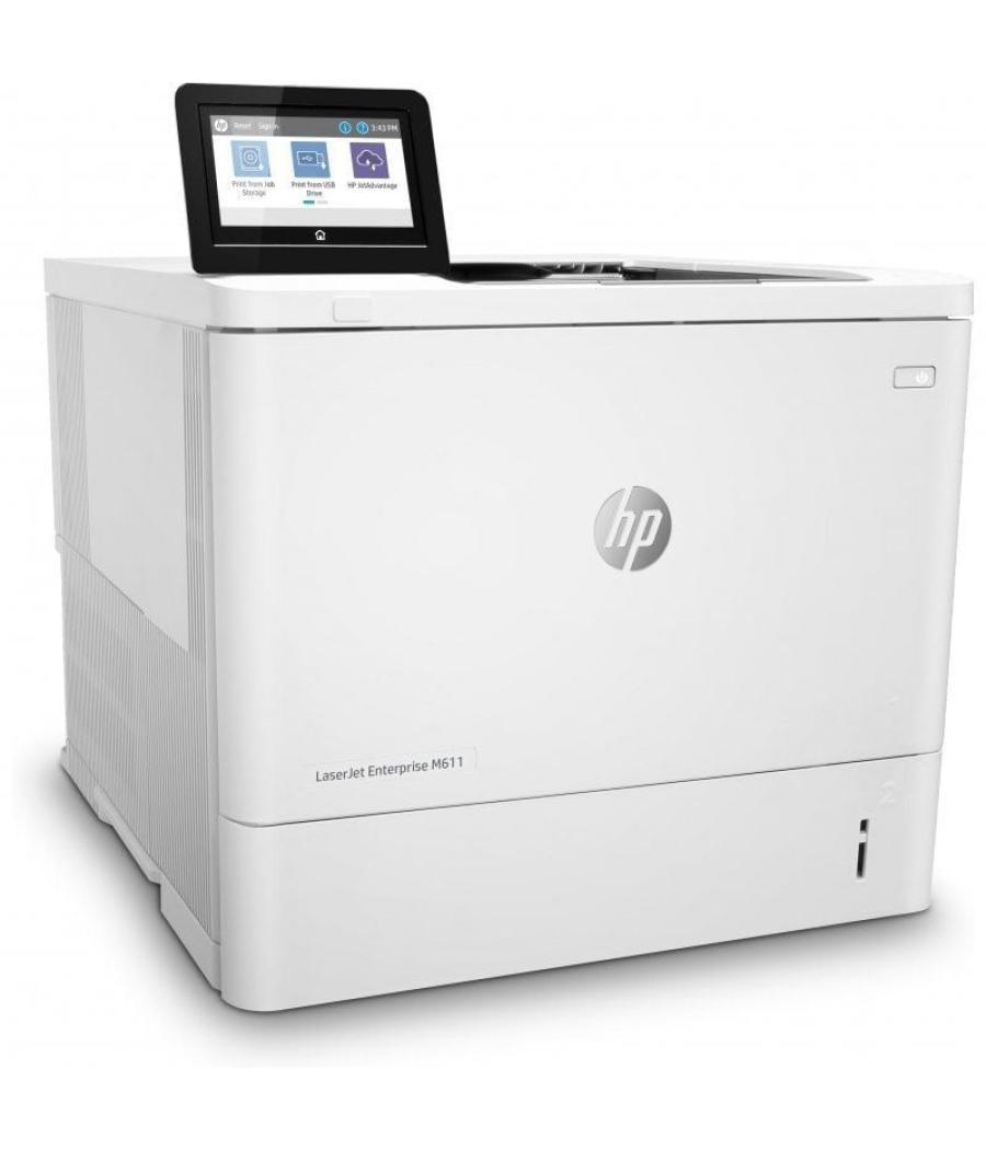 Impresora láser monocromo hp laserjet enterprise m611dn dúplex/ blanca