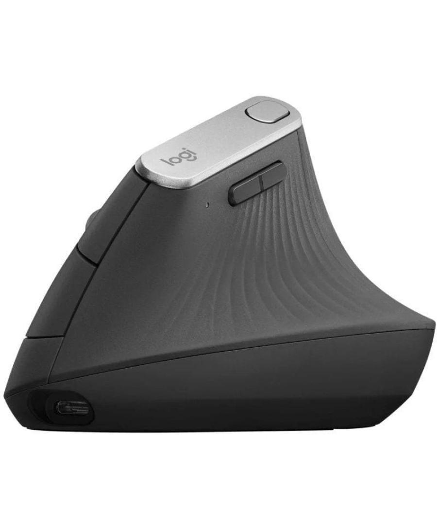 Ratón ergonómico inalámbrico por bluetooth logitech vertical mx/ batería recargable/ hasta 4000 dpi