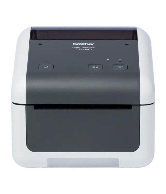 Impresora de etiquetas y tickets brother td-4420dn/ térmica directa/ ancho etiqueta 118mm/ usb-rs-232c/ blanca y negra