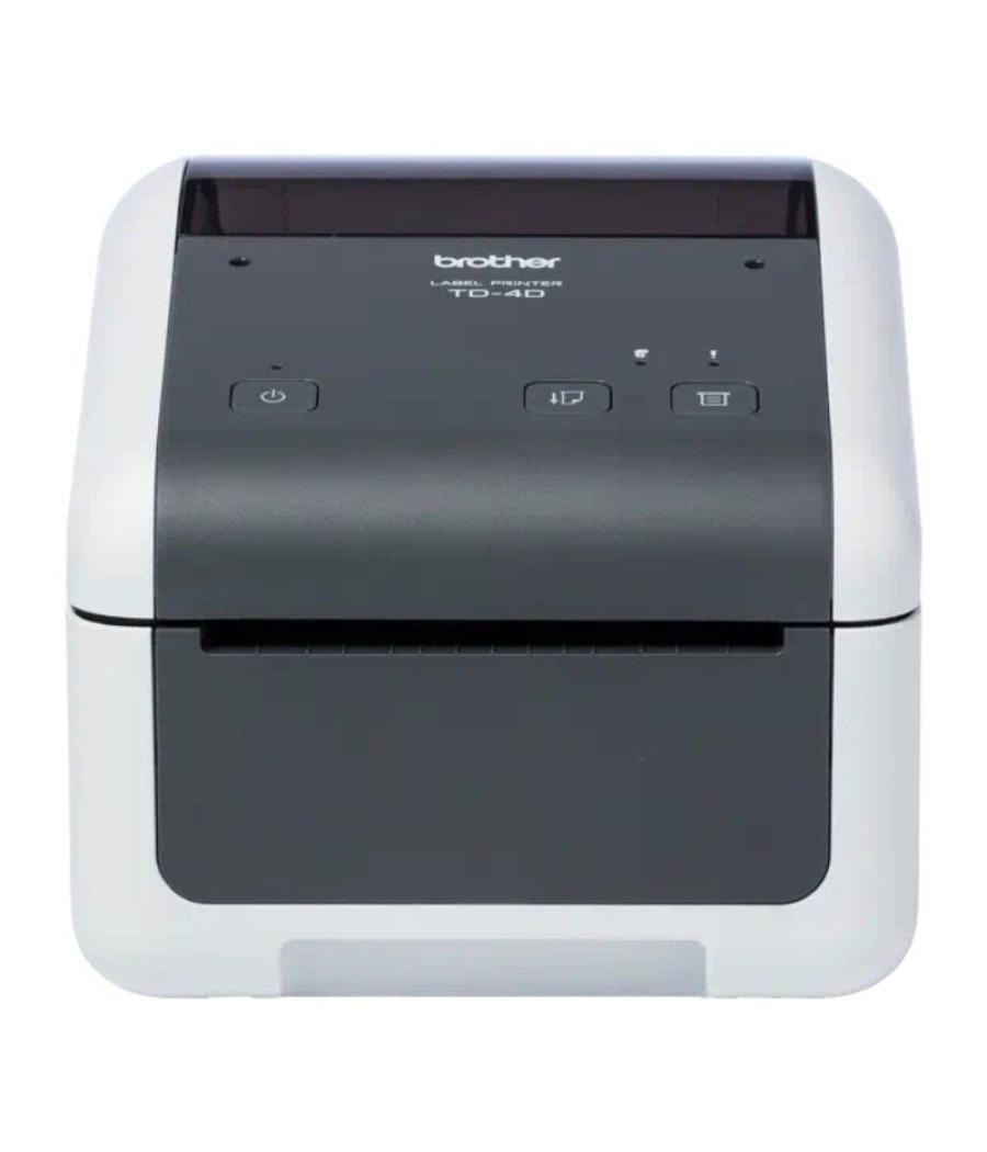 Impresora de etiquetas y tickets brother td-4420dn/ térmica directa/ ancho etiqueta 118mm/ usb-rs-232c/ blanca y negra