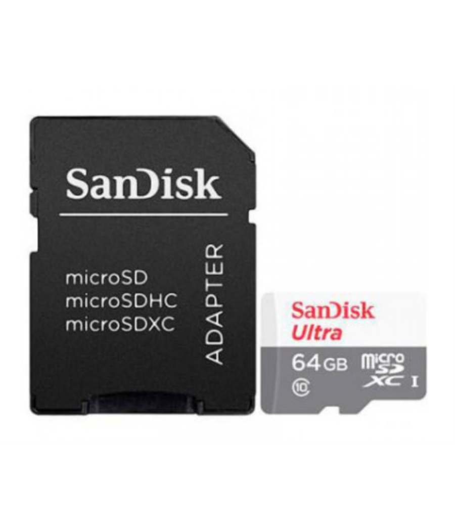 Micro sd sandisk 64gb c10 sdxc 100mb/s con adapter