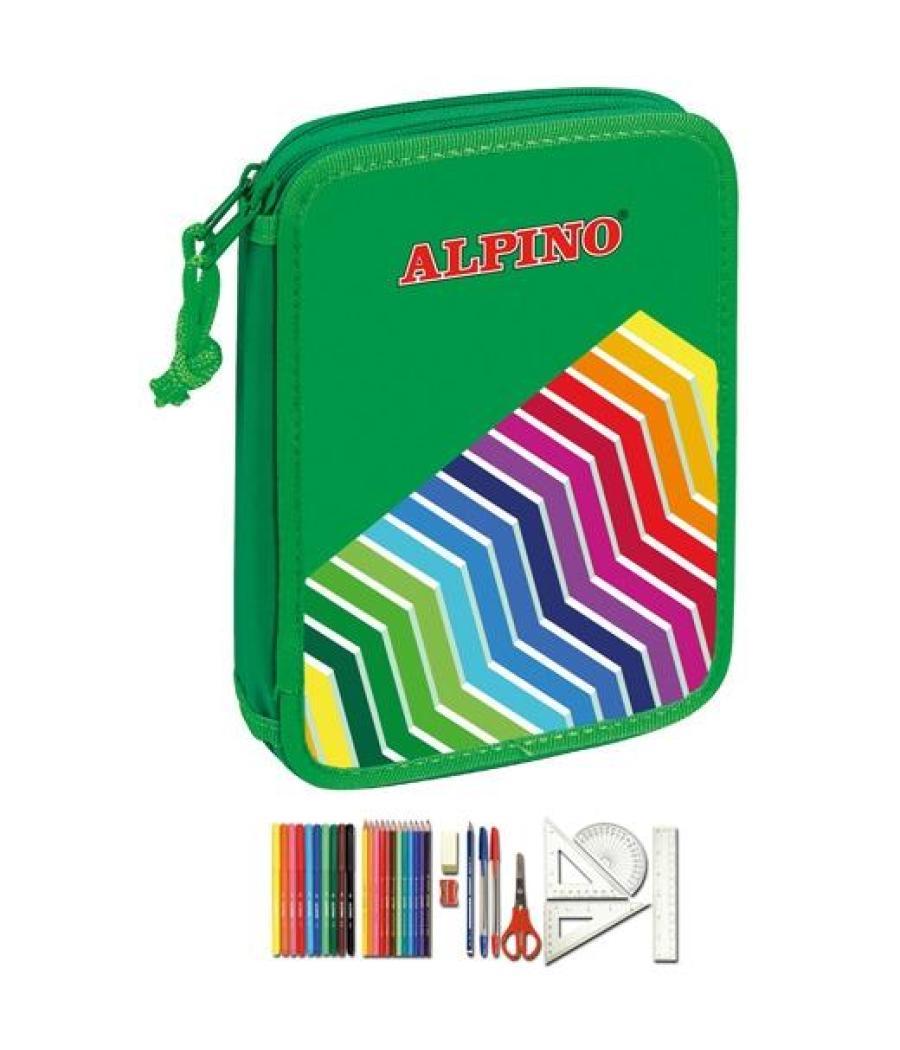 Alpino plumier pequeño doble colors en blíster material incluído