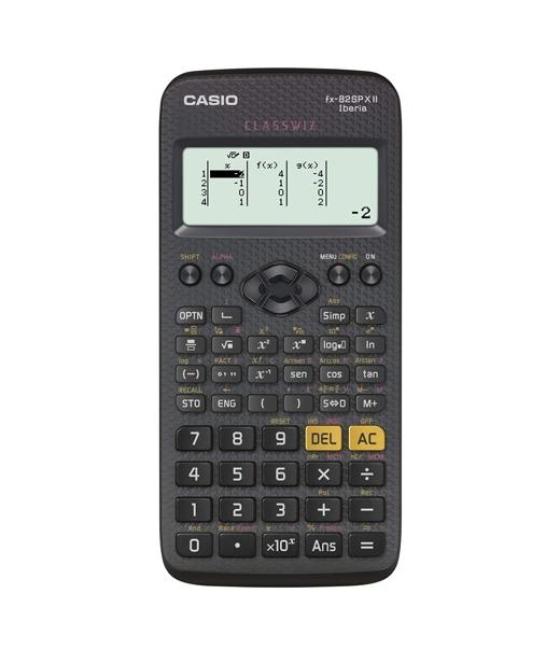 Casio calculadora cientifica negra 15 y 10+2 dígitos 293 funciones y 9 memorias fx-82spxii sustituida por fx-82spcw (cod. 54591)