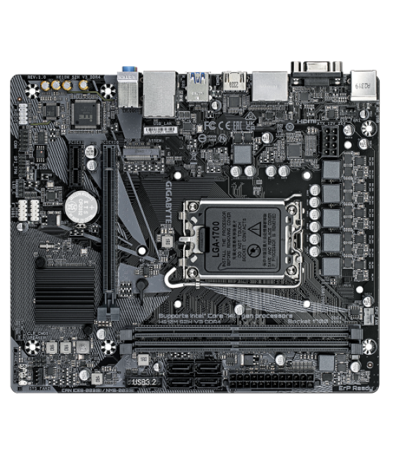 Gigabyte h610m s2h v3 ddr4 placa base intel h610 express lga 1700 micro atx