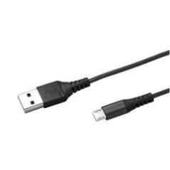 Cable usb micro nylon negro - Imagen 1