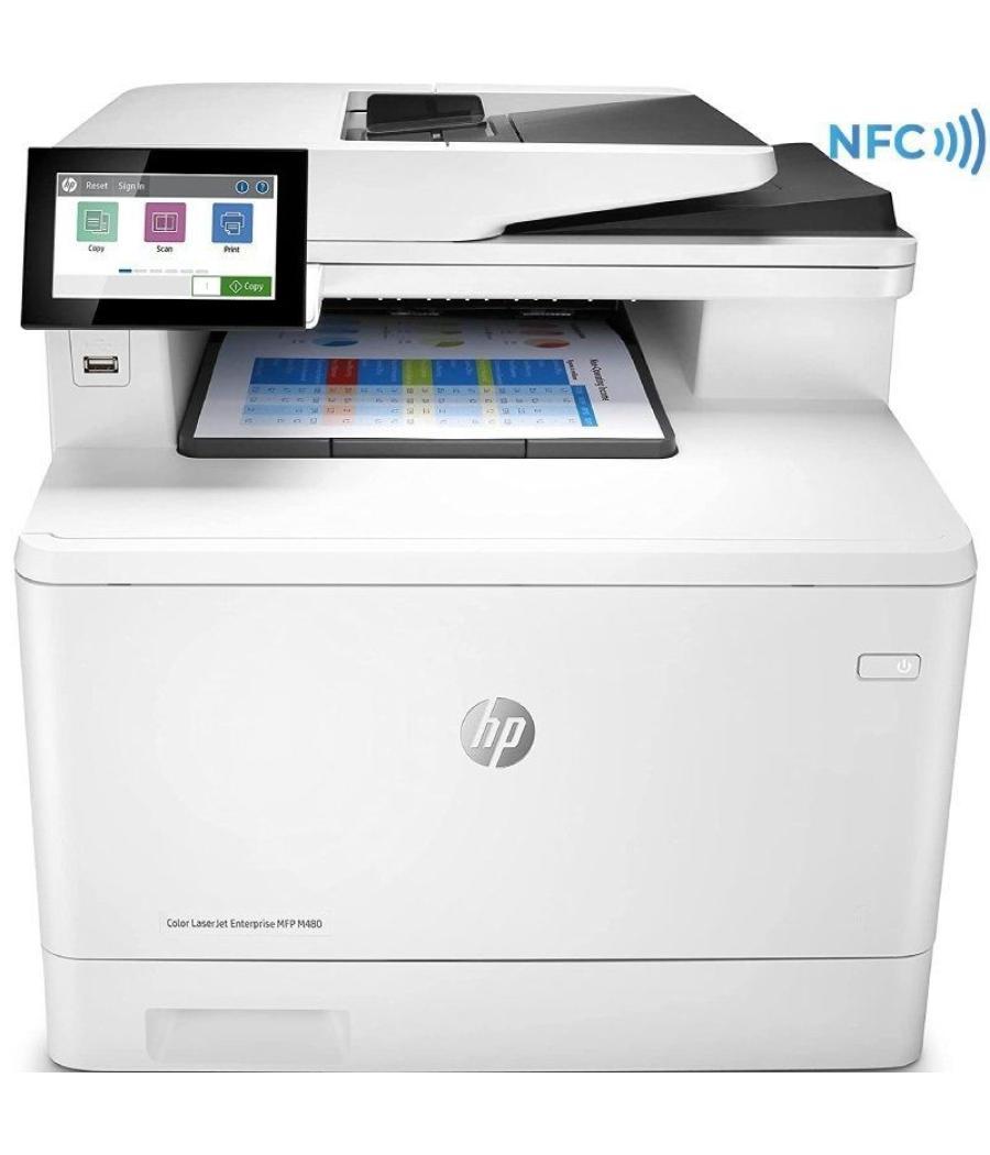 Hp multifuncion laserjet enterprise m480f wifi/fax/duplex nfc blanco