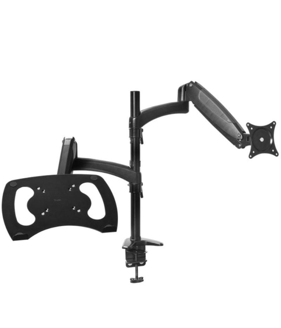 Soporte de mesa orientable/ inclinable trust mara para monitor y portátil hasta 32'