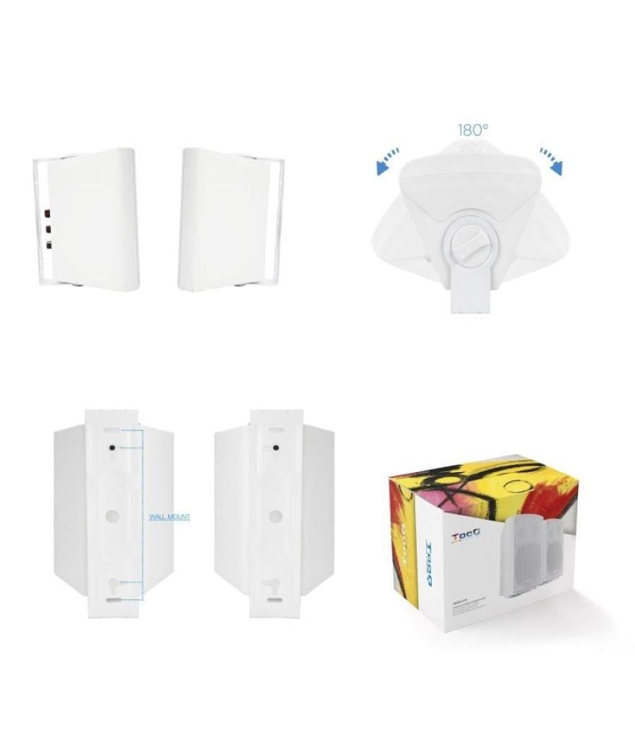 Altavoces autoamplificados tooq tqows-01w/ 60w/ 2.0/ blancos