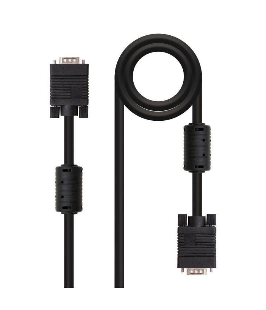 Cable svga nanocable 10.15.0115/ vga macho - vga macho/ 15m/ negro