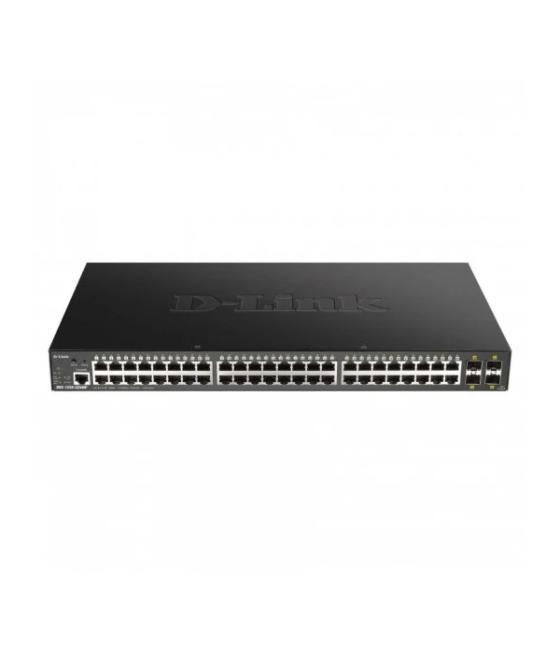 Switch semigestionable d-link dgs-1250-52xmp/e 48p giga poe (370w) + 4p 10g sfp+ capacidad de switching 176gbps