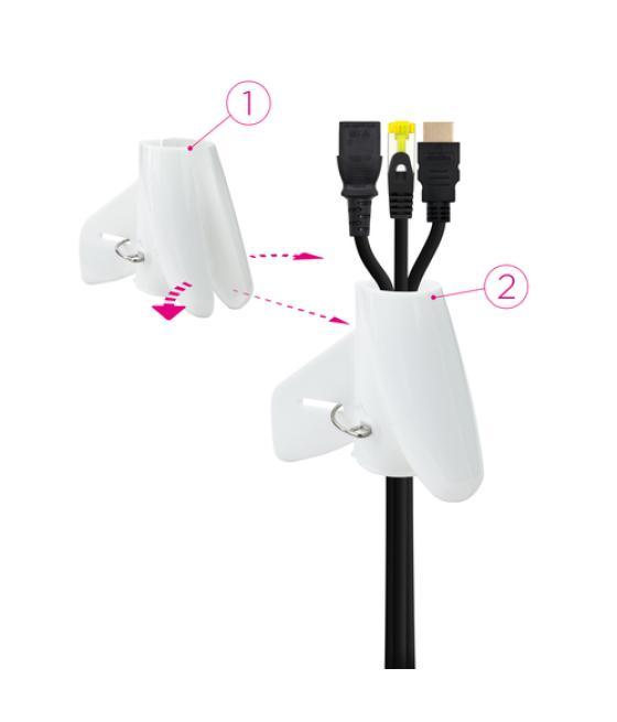 Organizador de cables flexible 25mm 1 m blanco