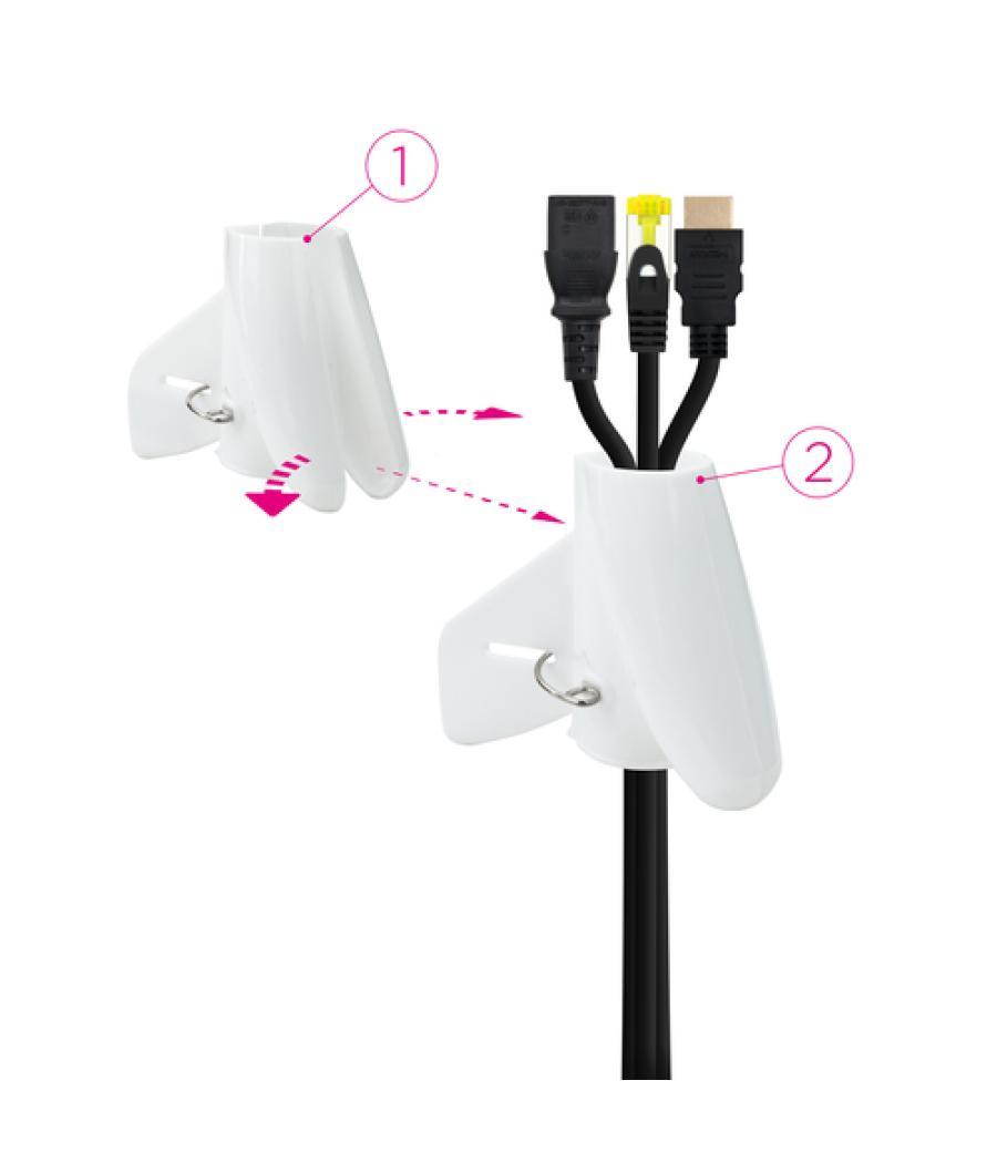 Organizador de cables flexible 25mm 1 m blanco