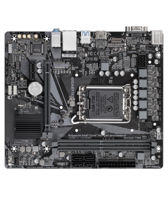 Gigabyte h610m h v3 ddr4 placa base intel h610 express lga 1700 micro atx