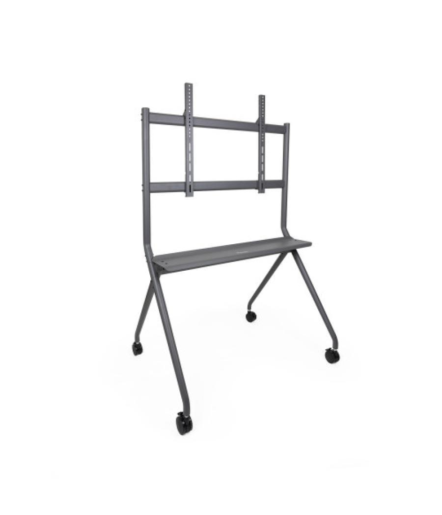 Tooq istand soporte de suelo con ruedas para pantallas 50"- 86", gris