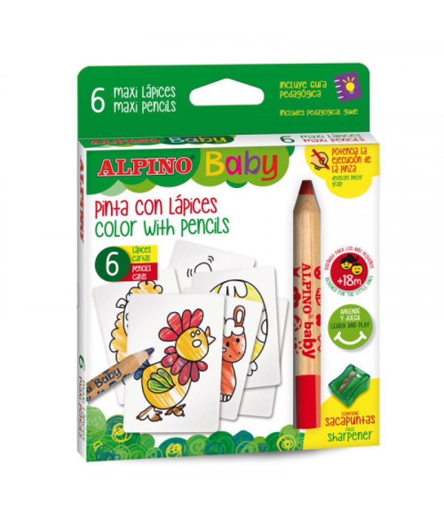 Estuche 6 lapices baby-la granja alpino al002006