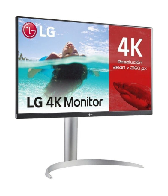 Monitor profesional lg 27up85np-w 27'/ 4k/ multimedia/ plata