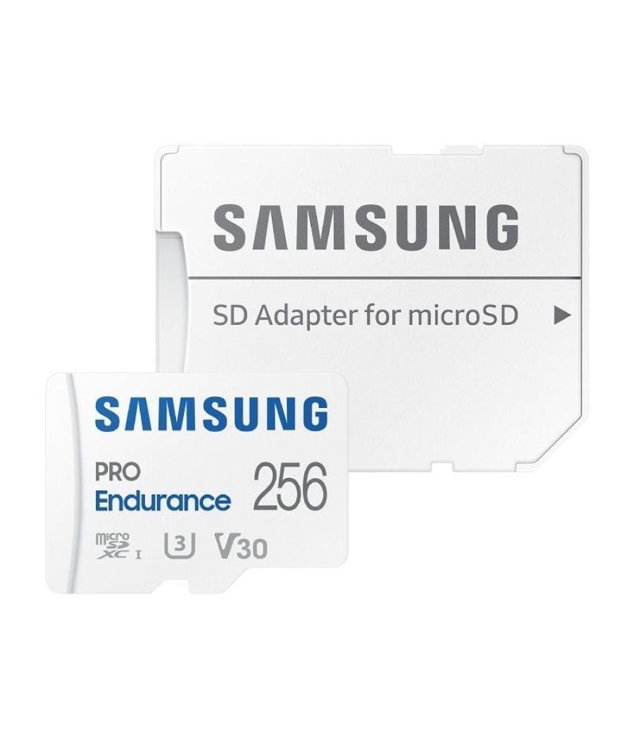 Tarjeta de memoria samsung pro endurance 256gb microsd xc con adaptador/ clase 10/ 100mbs