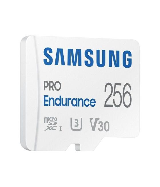 Tarjeta de memoria samsung pro endurance 256gb microsd xc con adaptador/ clase 10/ 100mbs