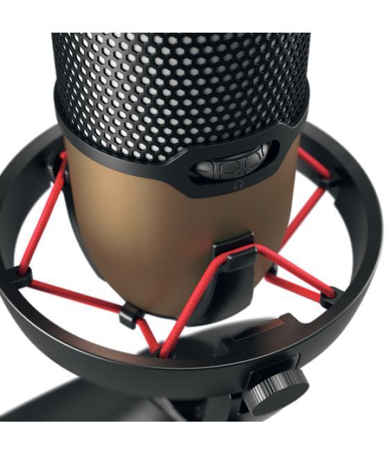 CHERRY UM 9.0 PRO RGB Negro, Cobre Micrófono de superficie para mesa