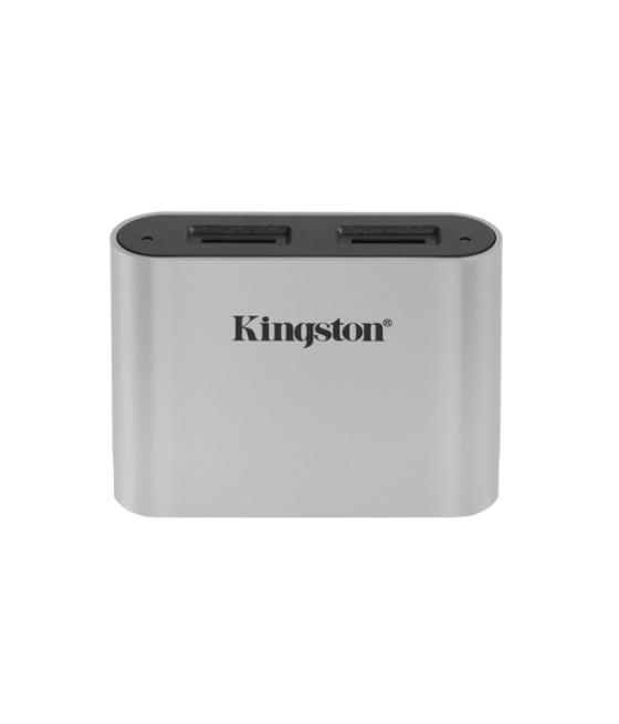 Kingston Technology Workflow microSD Reader lector de tarjeta USB 3.2 Gen 1 (3.1 Gen 1) Type-C Negro, Plata