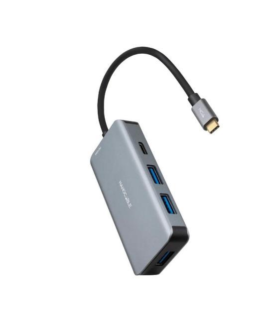 Nanocable hub usb-c 3xusb3.0+usb-c+usb-c pd 15cm