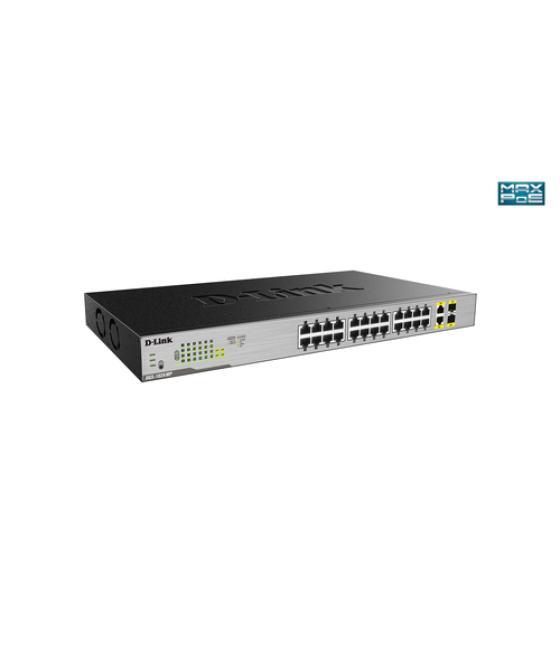 D-Link DGS-1026MP switch No administrado Gigabit Ethernet (10/100/1000) Energía sobre Ethernet (PoE) Negro, Gris