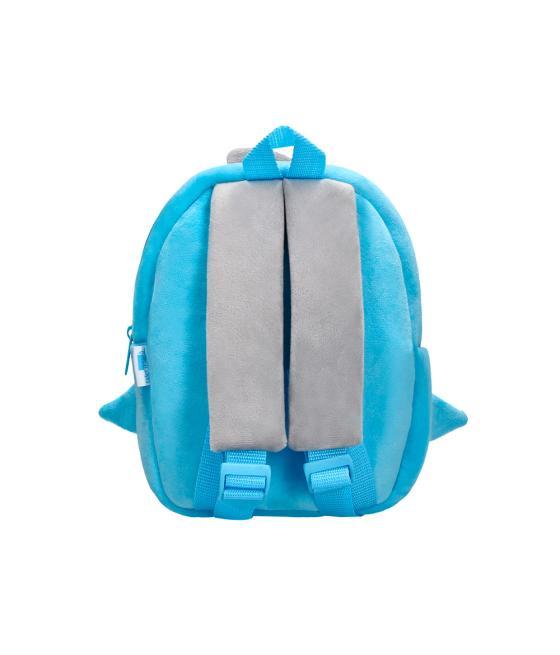 Cartera preescolar liderpapel mochila infantil peluche tiburon 260x100x240 mm