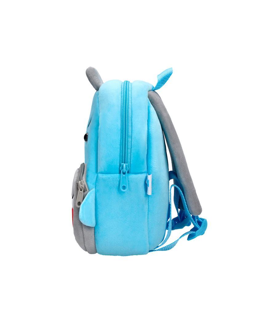 Cartera preescolar liderpapel mochila infantil peluche tiburon 260x100x240 mm