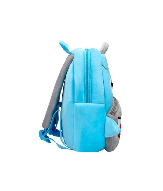 Cartera preescolar liderpapel mochila infantil peluche tiburon 260x100x240 mm