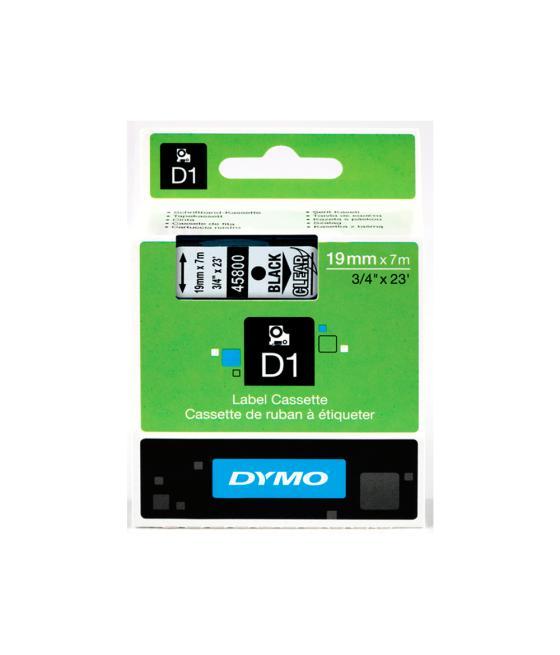 Cinta dymo negro transparente 19mm x 7 mt d1