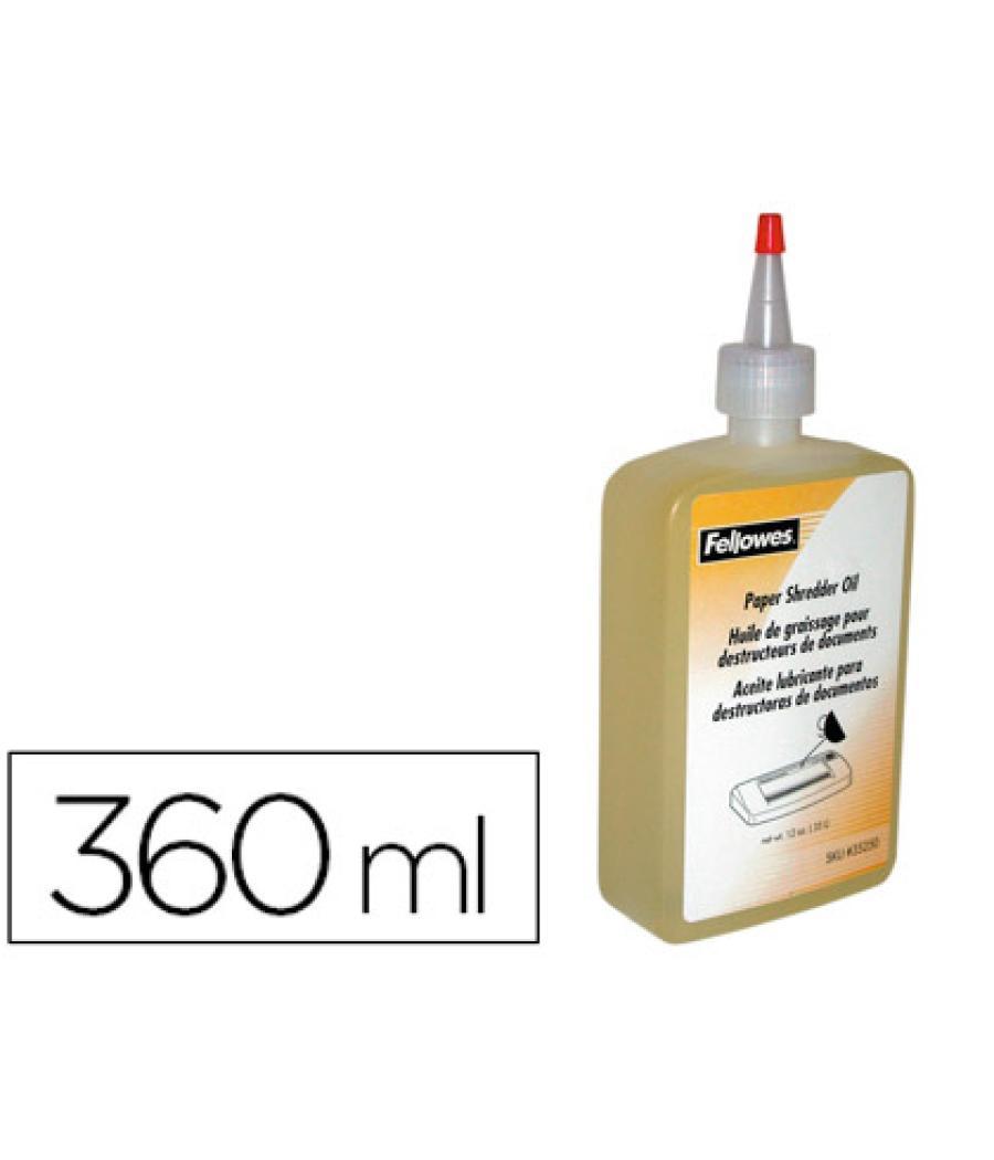 Aceite lubricante fellowes para destructora de documentos bote de 360 ml