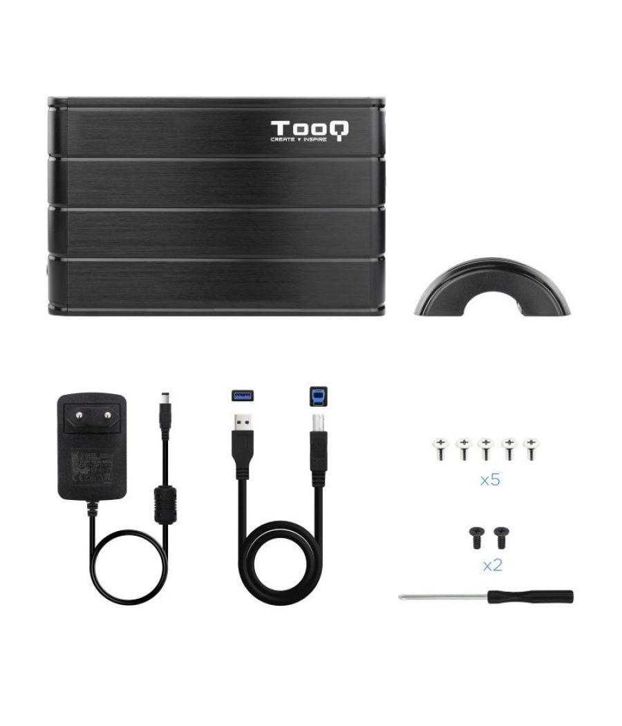 Caja externa para disco duro de 3.5' tooq tqe-3530b/ usb 3.1