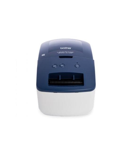 Impresora de etiquetas brother ql-600b/ térmica/ ancho etiqueta 62mm/ usb/ azul y blanca