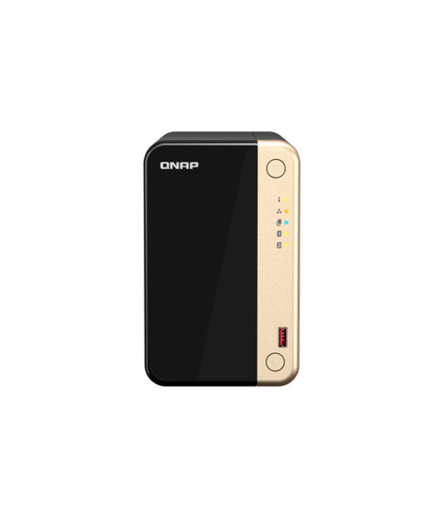QNAP TS-264 NAS Torre Ethernet Negro, Oro N5095