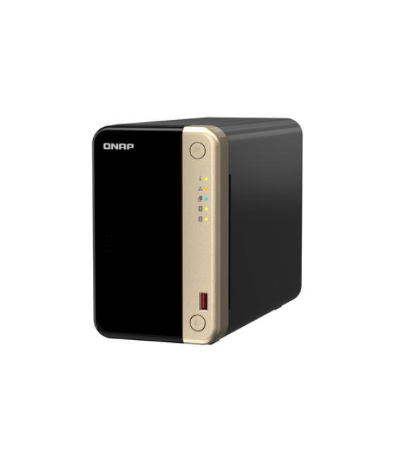 QNAP TS-264 NAS Torre Ethernet Negro, Oro N5095