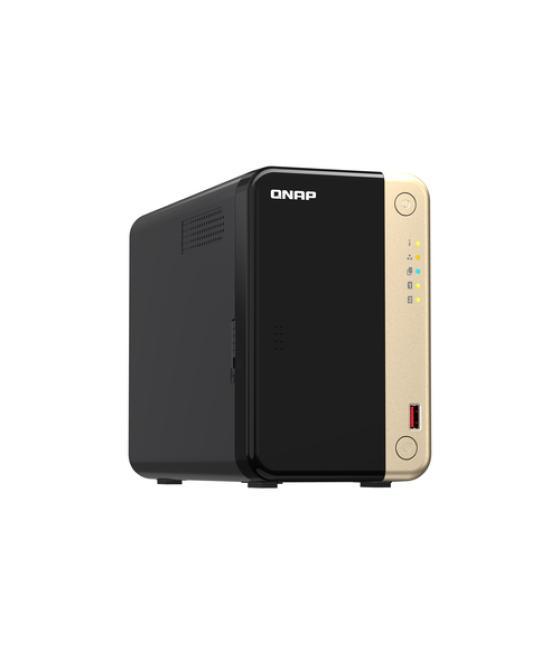 QNAP TS-264 NAS Torre Ethernet Negro, Oro N5095