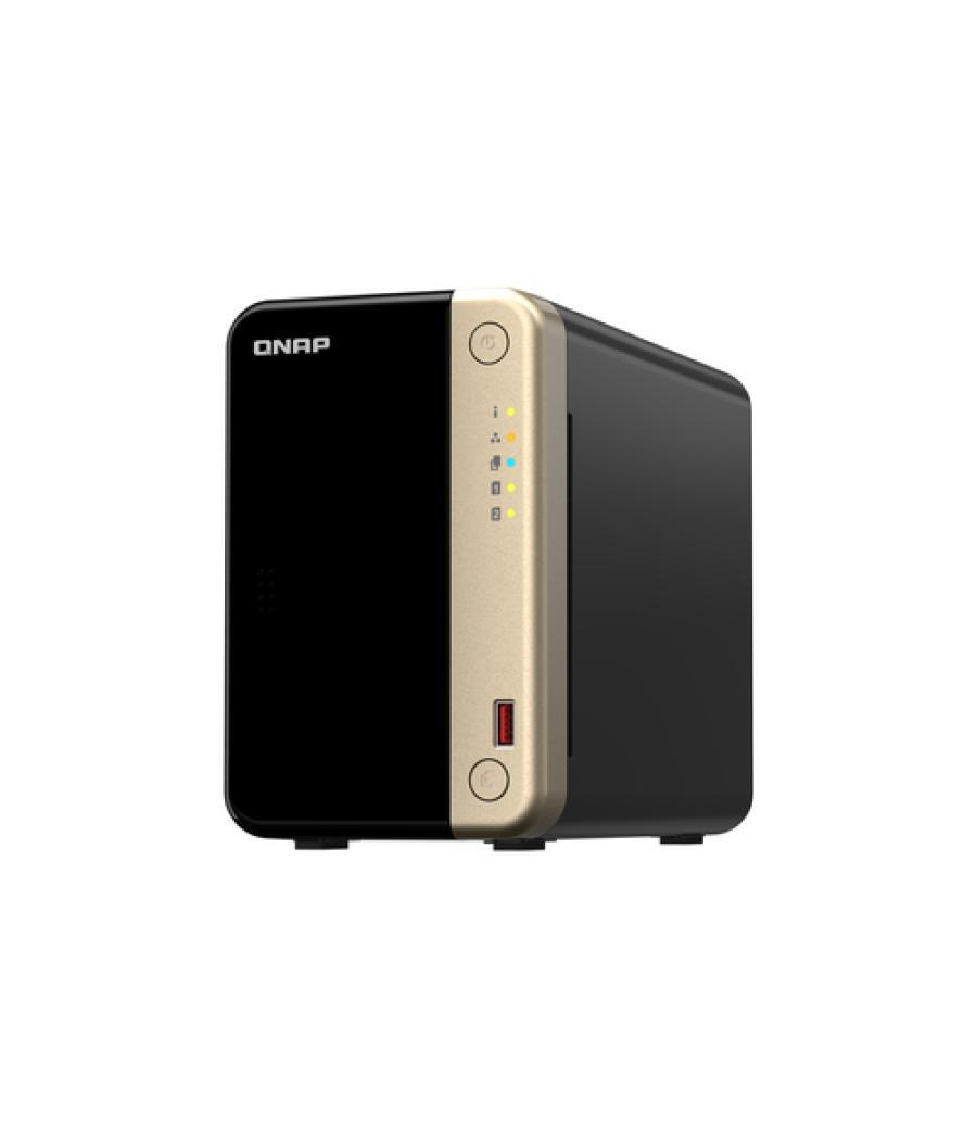 QNAP TS-264 NAS Torre Ethernet Negro, Oro N5095